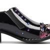 Men’s Patent Leather Floral‐Studded Dress Loafers – Pointed Toe Slip-On Cuban Heel Shoes for Wedding, Prom, Party, Stage &