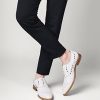 Mens White Oxfords Formal Dress Shoes - Genuine Leather Classic Round Toe Wingtip Brogue Lace Up Derby Shoes for Wedding