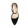 Women's Chunky High Heels Dress Pumps Closed Pointed Toe Block Ankle Strap Shoes for Wedding Party