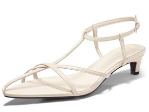Womens Dress Sandals Strappy Low Kitten Heels Pointed Open Toe Summer Beach Shoes