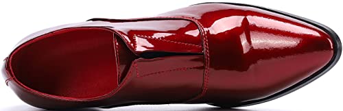 Mens Loafers Slip On Dress Casual Shoes Genuine Leather Pointed Toe Pump Formal Party Fashion Prom Wedding Tuxedo Party Ballroom