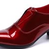 Mens Loafers Slip On Dress Casual Shoes Genuine Leather Pointed Toe Pump Formal Party Fashion Prom Wedding Tuxedo Party Ballroom