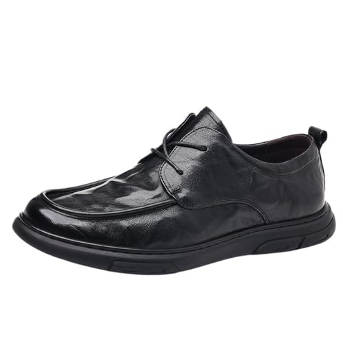 Oxfords Classic Lace Up Casual Shoes Anti-Slip Block Heel Formal Business Work Soft Wedding Shoes Breathable Comfy Rubber Sole