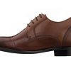 Men's Invisible Height Increasing Elevator Shoes - Dark Brown Premium Leather Lace-up Micro-Perforated Formal Derby Oxfords -