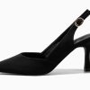 Women's Slingback Kitten Heels Closed Pointed Toe Wedding Party Dress Pumps Shoes