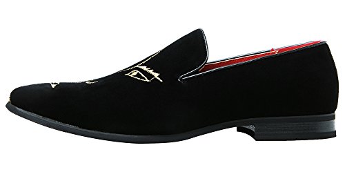 Mens Slip-On Loafers Business Dress Tuxedo Leather Lined Slippers Driving Moccasins Lightweight Embroidery Suede Luxury Formal