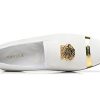 Men's Dress Loafers Velvet Gold Buckle Handmade Party Wedding Shoes