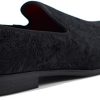 SPK35 Men's Vintage Velvet Flower Designer Dress Loafers Slip On Shoes Classic Tuxedo Dress Shoes