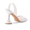 Slingback Mesh Mule Heels for Women with 3.75 Inches Heel