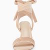 Womens Strappy High Heels Chunky Heeled Sandals Bow Tie Lace Up Open Toe Pumps Dress Wedding Comfortable Shoes