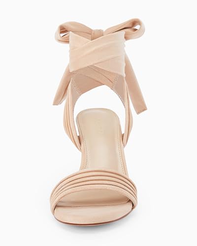 Womens Strappy High Heels Chunky Heeled Sandals Bow Tie Lace Up Open Toe Pumps Dress Wedding Comfortable Shoes