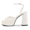 Platform Heels for Women Platform Sandals Womens Chunky Heel Open Toe Pumps Ankle Strap Womens Wedding Party Pumps Shoes