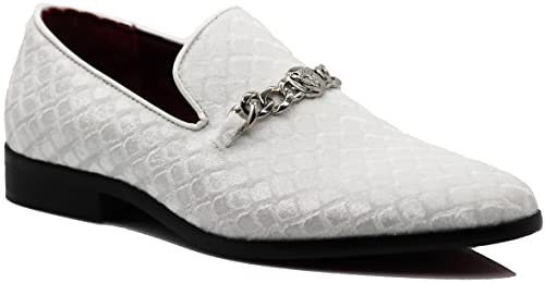 SPK05 Men's Vintage Satin Silky Floral Print Embroidery Loafers Slip On Shoes Classic Tuxedo Dress Shoes