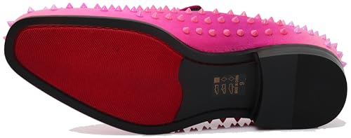 USOP Men's Fashion Spike Gradient Dress Loafers Slip On Shoes Classic Tuxedo Dress Shoes