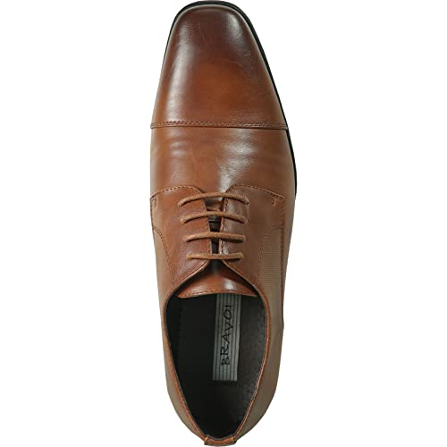Men Dress Shoe King Classic Lace-up Oxford Plain or Cap Toe or Wingtip Leather Sock Medium and Wide Width Size from 6 to 18
