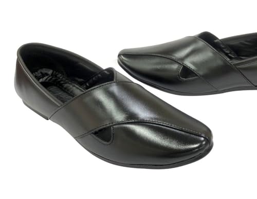 Punjabi Jutti for Men Mojari BlackSherwani Shoes Pakistani Jutti Groom Loafers Slipon Jalsa