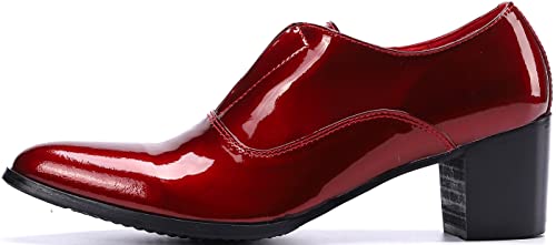 Mens Loafers Slip On Dress Casual Shoes Genuine Leather Pointed Toe Pump Formal Party Fashion Prom Wedding Tuxedo Party Ballroom