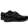 Formal Shoes for Men Waterproof Leather Round Toe Classic Lace Up Evening Prom Wedding Anti-Slip Non Slip Rubber Sole Block Heel