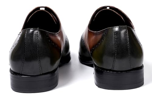 Mens Oxfords Formal Dress Suit Shoes Men's Fashion Modern Genunie Leather Wingtip Brogues Derby Prom Wedding Business Causal Two