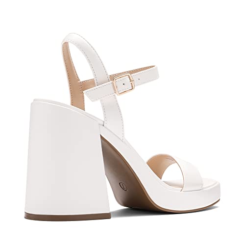 Heels for Women Block Chunky Platform High Heels Open Toe GISELLE Fashion Wedding Party Evening Prom Dance Ankle Strap Dress