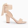 Womens Strappy High Heels Chunky Heeled Sandals Bow Tie Lace Up Open Toe Pumps Dress Wedding Comfortable Shoes