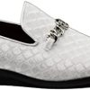 SPK05 Men's Vintage Satin Silky Floral Print Embroidery Loafers Slip On Shoes Classic Tuxedo Dress Shoes