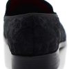 SPK35 Men's Vintage Velvet Flower Designer Dress Loafers Slip On Shoes Classic Tuxedo Dress Shoes