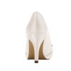 Peep Toe Mid Heels for Woman Rhinestones Satin Evening Prom Wedding Shoes