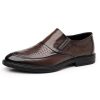 Formal Shoes for Men Synthetic Leather Tuxedo Slip On Breathable Prom Wedding Tuxedo Anti-Slip Non Slip Rubber Sole Block Heel