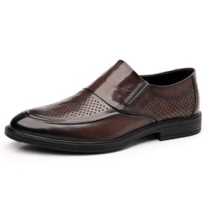 Formal Shoes for Men Synthetic Leather Tuxedo Slip On Breathable Prom Wedding Tuxedo Anti-Slip Non Slip Rubber Sole Block Heel
