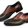 Mens Oxfords Formal Dress Suit Shoes Men's Fashion Modern Genunie Leather Wingtip Brogues Derby Prom Wedding Business Causal Two
