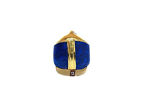 Blue Mojari for Indian Mens Tradition Ethnic Jutti and Sherwani Shoes for Wedding