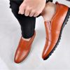Simple Lightweight Leather Lightweight Comfortable Flat Heel Party Shoes Wedding Loafers for Mens Shoes