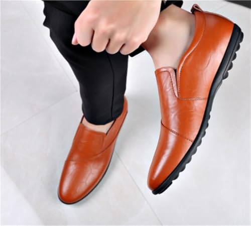 Simple Lightweight Leather Lightweight Comfortable Flat Heel Party Shoes Wedding Loafers for Mens Shoes