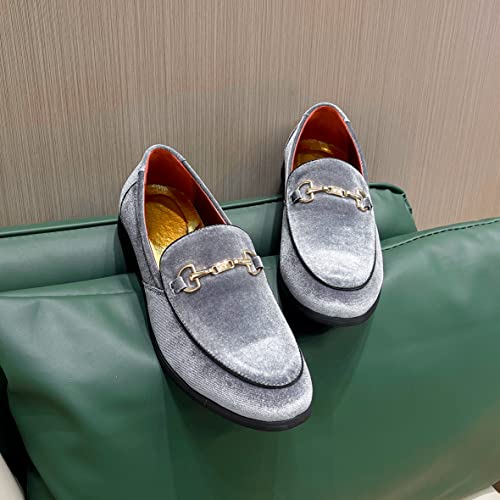 Men's Luxury Velvet Penny Loafer Shoes Noble Slip-on Suede Loafers Smoking Slippers Plus Size 7-13