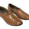Mens Punjabi Jutti Style Tan Sherwani Shoes Loafers jalsa Jutti Men Groom Breathable Shoes