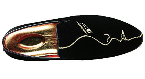 Mens Slip-On Loafers Business Dress Tuxedo Leather Lined Slippers Driving Moccasins Lightweight Embroidery Suede Luxury Formal