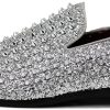 SPK70 Men's Vintage Spike Dress Loafers Slip On Fashion Shoes Classic Tuxedo Dress Shoes