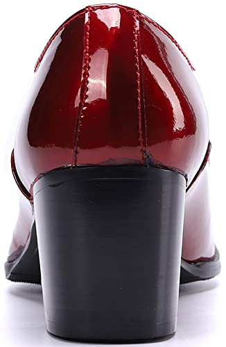 Mens Loafers Slip On Dress Casual Shoes Genuine Leather Pointed Toe Pump Formal Party Fashion Prom Wedding Tuxedo Party Ballroom