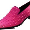 USOP Men's Fashion Spike Gradient Dress Loafers Slip On Shoes Classic Tuxedo Dress Shoes
