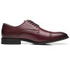Mens Leather Updated Classic Cap Toe Oxfords Lace Dress Shoes