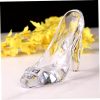 Glass Slipper, High Heels Crystal Shoes, Clear Glass Shoes for Women Wedding, Birthday, Halloween, Christmas, Party Decoration