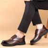 Retro Dress Oxford Men's Lace-Up Comfortable Fashion Round Toe Chunky Heel Business Casual Modern Work Wedding Shoes