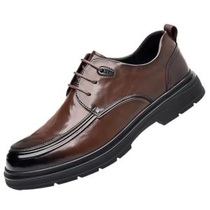 Retro Dress Oxford Men's Lace-Up Comfortable Fashion Round Toe Chunky Heel Business Casual Modern Work Wedding Shoes