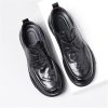 Oxfords Classic Lace Up Casual Shoes Anti-Slip Block Heel Formal Business Work Soft Wedding Shoes Breathable Comfy Rubber Sole
