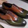 Mens Oxfords Formal Dress Suit Shoes Men's Fashion Modern Genunie Leather Wingtip Brogues Derby Prom Wedding Business Causal Two