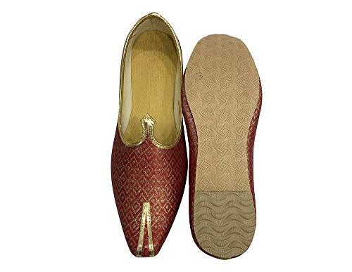 Wedding Khussas - Men's Dressy Juttis, Casual Indian Shoes for Groom, Paisley Design Him