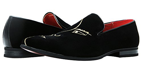 Mens Slip-On Loafers Business Dress Tuxedo Leather Lined Slippers Driving Moccasins Lightweight Embroidery Suede Luxury Formal