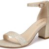 Women's Heeled Sandals Open Toe Ankle Strap 2.5-Inch Chunky Heels Dress Shoes Wide Feet Friendly