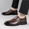 Formal Shoes for Men Synthetic Leather Tuxedo Slip On Breathable Prom Wedding Tuxedo Anti-Slip Non Slip Rubber Sole Block Heel